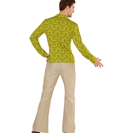 Widmann SRL Jaren 70 disco hemd Groovy groen