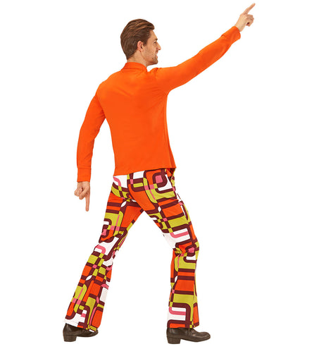 Widmann SRL Jaren 70 disco hemd Groovy oranje