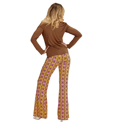 Widmann SRL Jaren 70 discoshirt Groovy bruin