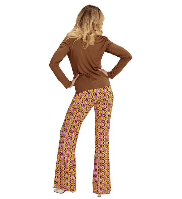 Widmann SRL Jaren 70 discoshirt Groovy bruin