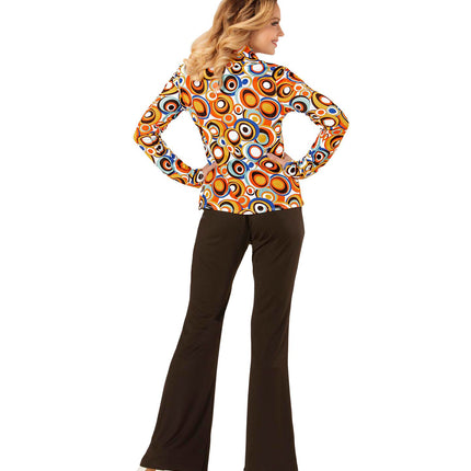 Widmann SRL Jaren 70 discoshirt Groovy Cirkels
