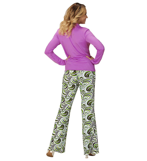 Widmann SRL Jaren 70 discoshirt Groovy paars