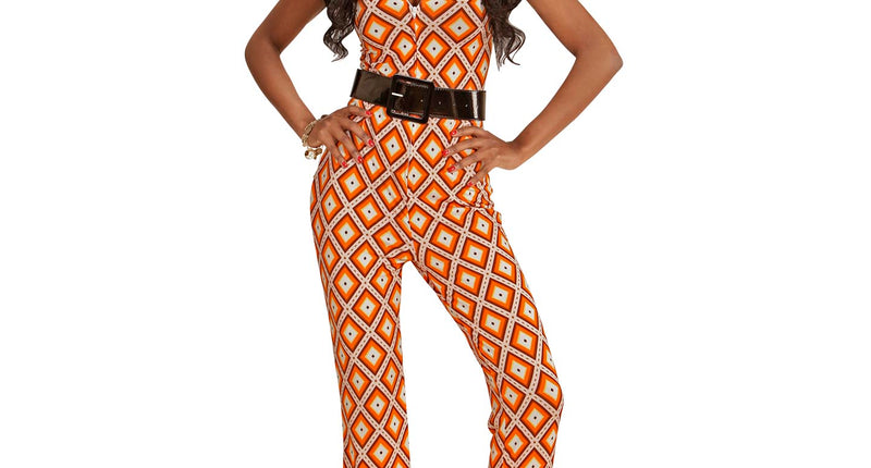 Widmann SRL Jaren 70 jumpsuit groovy ruit