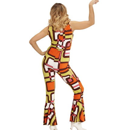 Widmann SRL Jaren 70 jumpsuit groovy vlakken