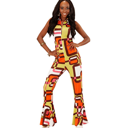 Widmann SRL Jaren 70 jumpsuit groovy vlakken