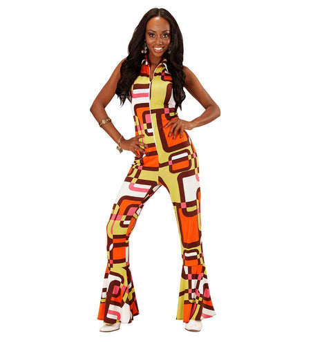 Widmann SRL Jaren 70 jumpsuit groovy vlakken