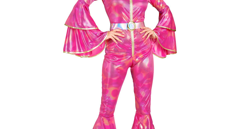 Widmann SRL Jaren 70 Jumpsuit roze Annie
