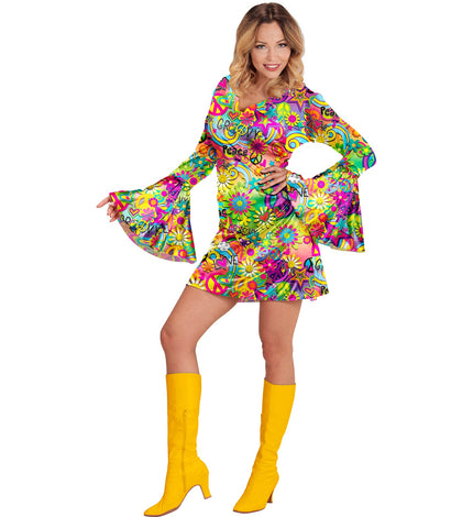 Widmann SRL Jaren 70 jurk love&peace