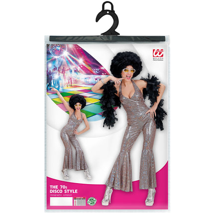 Widmann SRL Jaren 70 jurk zilver holo