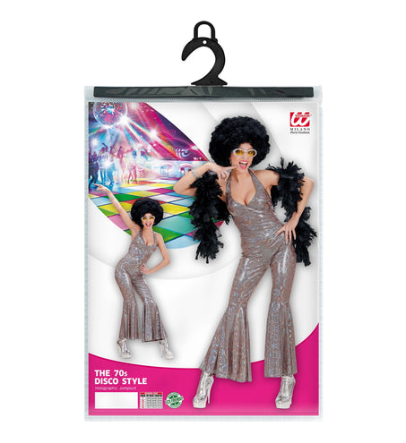 Widmann SRL Jaren 70 jurk zilver holo