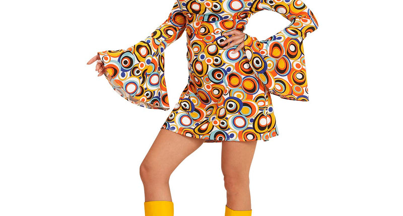 Widmann SRL Jaren 70 jurkje groovy cirkels