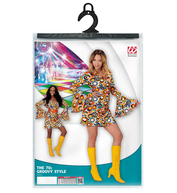 Widmann SRL Jaren 70 jurkje groovy cirkels