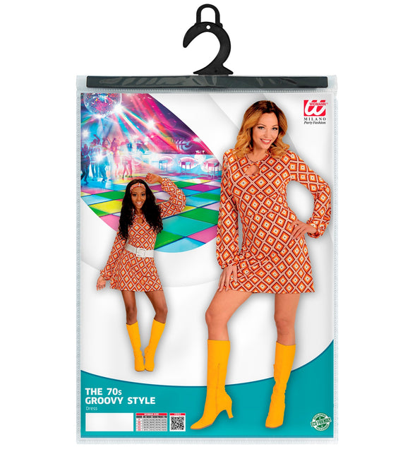 Widmann SRL Jaren 70 jurkje groovy ruit