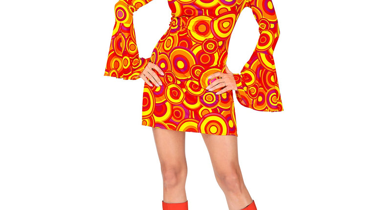 Widmann SRL Jaren 70 jurkje rood geel