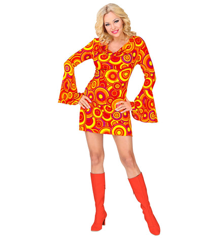 Widmann SRL Jaren 70 jurkje rood geel