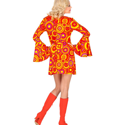 Widmann SRL Jaren 70 jurkje rood geel