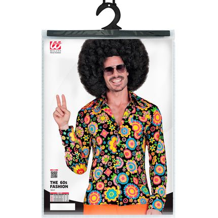 Widmann SRL Jaren 70 shirt bloemenfeest heren