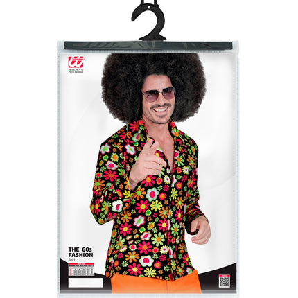 Widmann SRL Jaren 70 shirt flowers heren