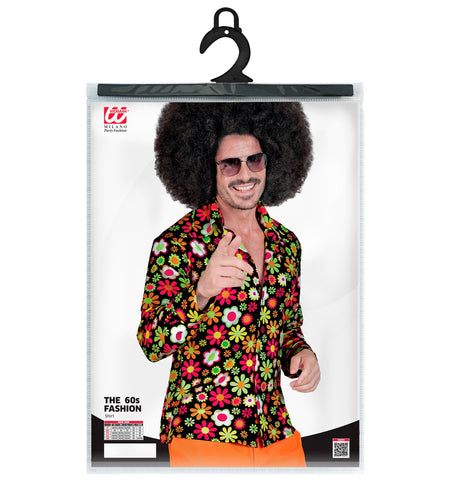 Widmann SRL Jaren 70 shirt flowers heren