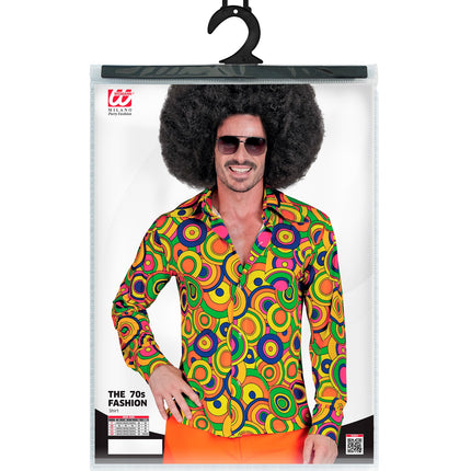 Widmann SRL Jaren 70 shirt groovy cirkels heren