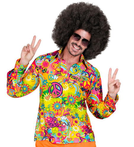 Widmann SRL Jaren 70 shirt love&peace heren