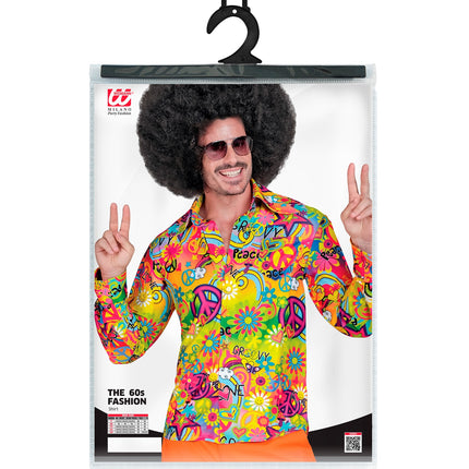 Widmann SRL Jaren 70 shirt love&peace heren