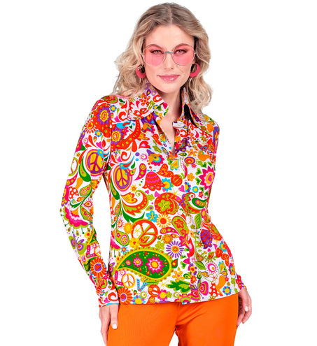 Widmann SRL Jaren 70 shirt peace party dames