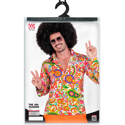 Widmann SRL Jaren 70 shirt peace party heren