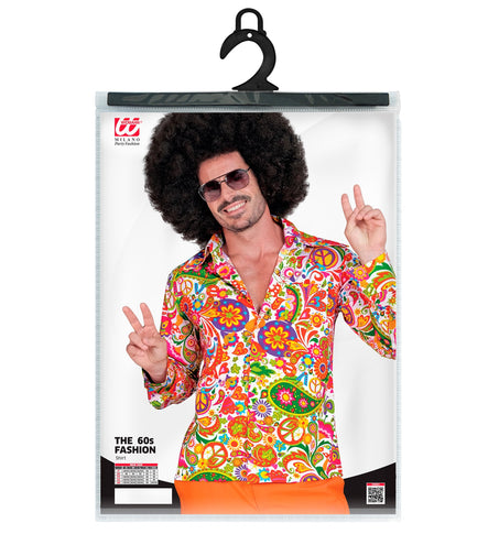 Widmann SRL Jaren 70 shirt peace party heren