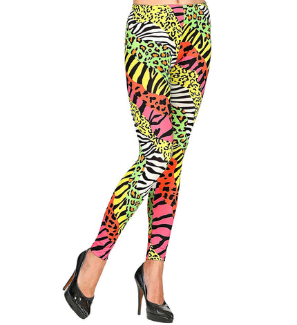 Widmann SRL Jaren 80 legging zebra neon