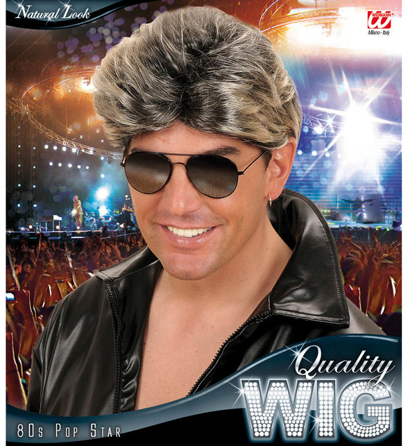Widmann SRL Jaren 80 pruik popster Ricky Martin blond zwart