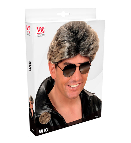 Widmann SRL Jaren 80 pruik popster Ricky Martin blond zwart