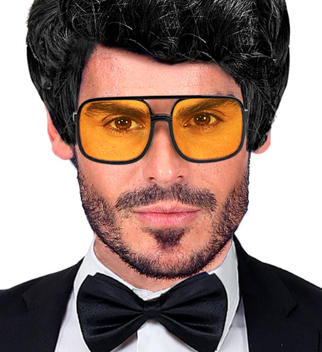 Widmann SRL Jaren 90 hippiebril met gele glazen