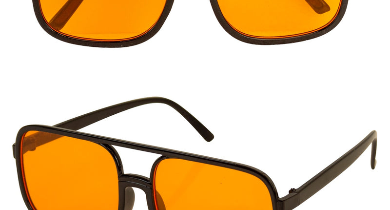 Widmann SRL Jaren 90 hippiebril met oranje glazen