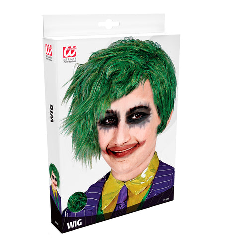 Widmann SRL Joker pruik groen kind