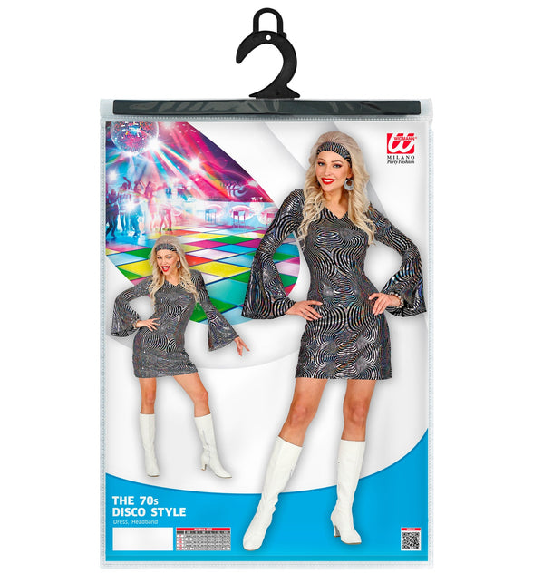 Widmann SRL Jurk holografische motief met hoofdband