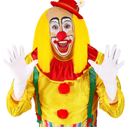 Widmann SRL Kale kop pruik clown met geel haar