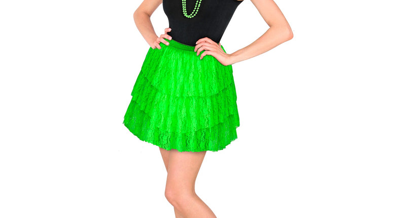 Widmann SRL Kanten Rokje Neon Groen