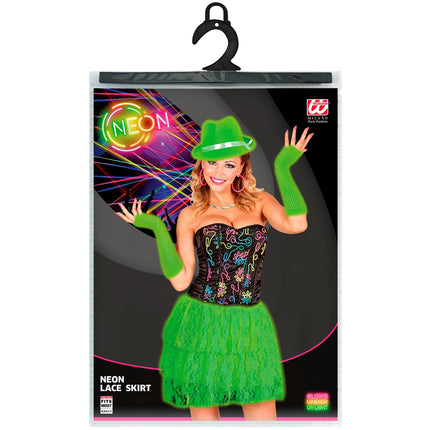 Widmann SRL Kanten Rokje Neon Groen