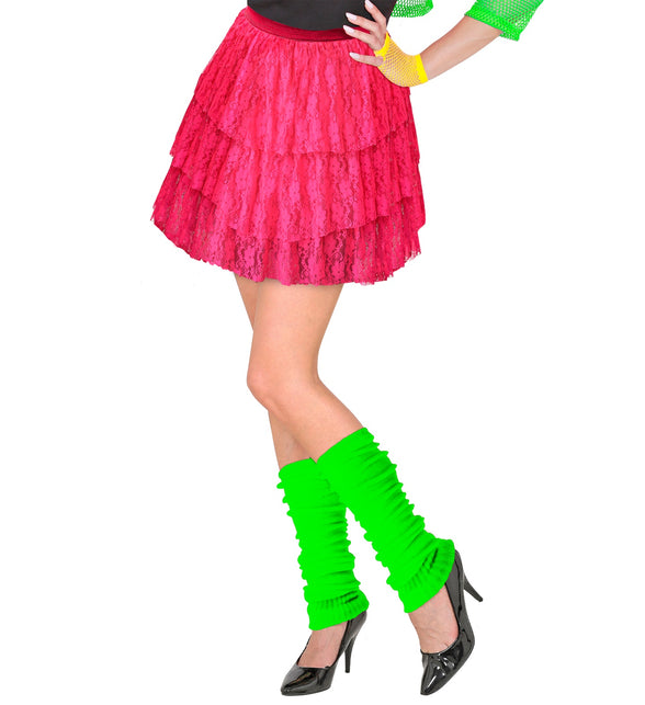 Widmann SRL Kanten Rokje Neon Rose