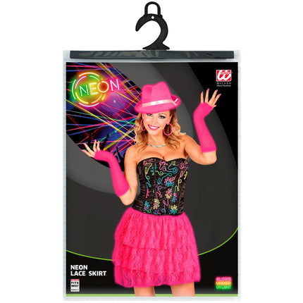 Widmann SRL Kanten Rokje Neon Rose