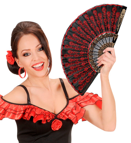 Widmann SRL Kanten waaier rood