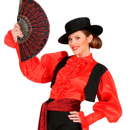 Widmann SRL Kanten waaier rood