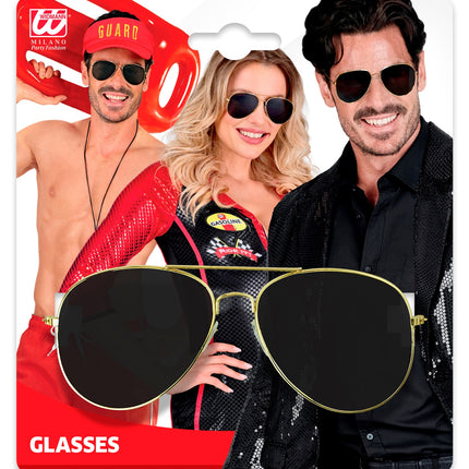 Widmann SRL Karakterbril met zwarte glazen