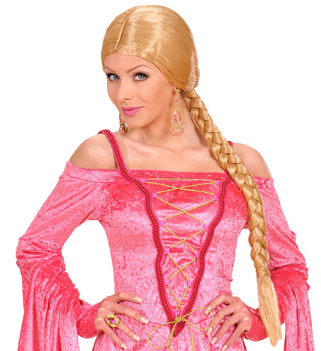 Widmann SRL Kasteelvrouw pruik blonde vlecht