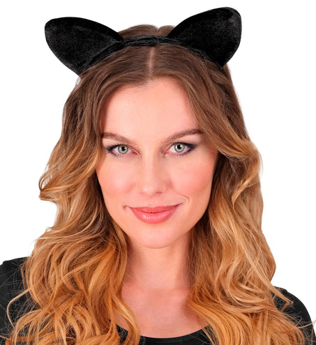 Widmann SRL Kattenoren zwart fluweel