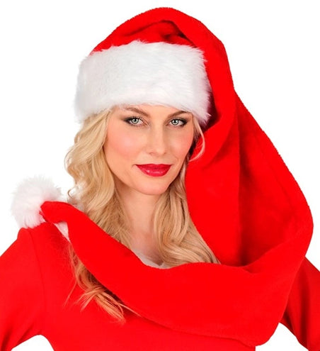 Widmann SRL Kerstman muts pluche extra lang 125cm Zoë
