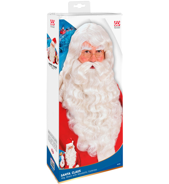 Widmann SRL Kerstman pruik met baard deluxe