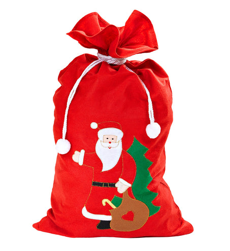 Widmann SRL Kerstman zak met opdruk rood