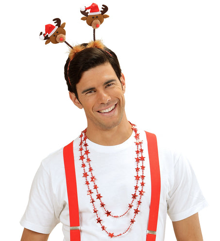 Widmann SRL Ketting kerststerren rood